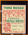 E05 Etichetta Bottiglia VINO ROSSO CANTINA COLTELLI ROMANO AVANE PISA