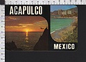 Q7698 ACAPULCO MEXICO HIGH DIVER ON LA QUEDRABA AND PANORAMIC MESSICO VG FP tuffo dagli scogli