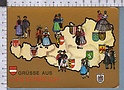 S1063 GRUSSE AUS OESTERREICH AUSTRIA COSTUMES MAP