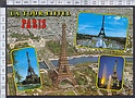 N4256 PARIS LA TOUR EIFFEL 4 VUES Viaggiata
