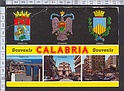 N907 CALABRIA REGGIO CAL. CATANZARO COSENZA + STEMMI (TENTATIV DI PIEGA IN ALTO A SX)