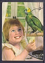 N8299 BAMBINA CON PAPPAGALLO CHILD WITH PARROT animal