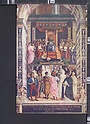 P6762 RELIGION Siena Papa PIO II PINTURICCHIO Libreria del Duomo Enea Piccolomini canonizza Santa caterina da siena FP