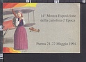 N9888 Pubblicitaria 14esima MOSTRA ESPOSIZIONE CARTOLINA D EPOCA 1994 ILLUSTRAZIONE E. GATTI FP