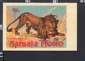 P1998 PUBBLICITA ILLUSTRATA MARSALA FLORIO LEONE LION Riproduzione da Originale FP