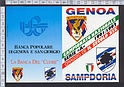 N2391 SPORT CALCIO GENOA SAMPDORIA CAMPIONATO 1991-1992 CALENDARIO SUL RETRO (Cartolina pieghevole