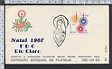 B801 FDC BRASIL NATAL 1967 RIO CLARO (POSTCARD)