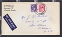B2949 CANADA Postal History 1956 4c 3c AIR MAIL