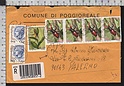 C252 Italia storia postale 2002 FLORA FAUNA 2 VALORI RACCOMANDATA COMUNE DI POGGIOREALE