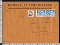 C257 Italia storia postale 2004 COPPIA RAI ANNIVERSARIO TRASMISSIONI TELEVISIVE COMUNE DI POGGIOREALE TP BUSTA GRANDE