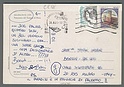 C988 Italia Storia postale 2001 CASTELLO Lire 700 DONNA NELL ARTE Euro 0.05