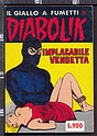 D13 Fumetto DIABOLIK n. 58 IMPLACABILE VENDETTA NOVEMBRE 1980 Costola Bianca BUONE CONDIZIONI