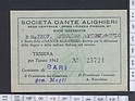 X1421 TESSERA SOCIETA' DANTE ALIGHIERI PER INSEGNATI DI LINGUE 1962