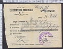 X1422 RICEVUTA SINDACATO C.G.I.L. 1947 CONFEDERTERRA PROVINCIALE PER LEGA CONTADINI