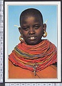 N7779 KENYA RITRATTO DONNA SAMBURU WOMAN Cartoline dal Mondo De Agostini
