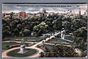 U3381 BOSTON MASS. AEROPLANE VIEW OF THE PUBLIC GARDENS AND BEACON HILL FP