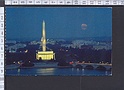 N6048 WASHINGTON D.C. SKYLINE MOON LINCOLN MEMORIAL PHOTO SONNY ODOM FP