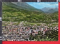 P1149 MORBEGNO sondrio panorama SUL FONDO MONTE DISGRAZIA ACQUERELLATA