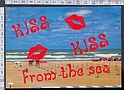 N7335 KISS KISS FROM THE SEA (PARTITA DA FALCONARA MARITTIMA ANCONA) Viaggiata