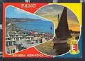 P5196 FANO RIVIERA ADRIATICA VEDUTE STEMMA VG