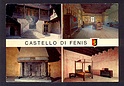 M1952 CASTELLO DI FENIS AOSTA 4 VEDUTE  VIAGGIATA