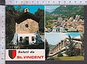 Q2839 SALUTI DA ST. VINCENT Aosta VEDUTE STEMMA
