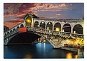 M1274 VENEZIA PONTE DI RIALTO TRAMONTO TARGHETTA ESPOSIZ. MONDIALE FILATELIA 1985 VIAGGIATA