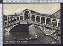 M3188 VENEZIA PONTE DI RIALTO GONDOLIERE GONDOLA VIAGGIATA