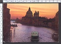 M4966 VENEZIA CANAL GRANDE TRAMONTO IMBARCAZIONI VIAGGIATA