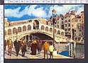 M6352 VENEZIA PONTE DI RIALTO ANIMAZIONE (DISC. COND) Viaggiata SB