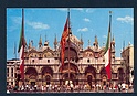M1482 VENEZIA PIAZZA S. MARCO FOLLA DI PERSONE E COLOMBI BANDIERE