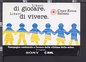 O3444 PUBBLICITA CROCE ROSSA ITALIANA VITTIME DELLE MINE