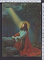 N2120 GESU NEL CAMPO DI ULIVI IN PREGHIERA (BELLISSIMA DOPPIO STRATO) JESUS RELIGION