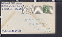 B2955 CANADA Postal History 1938 1 cents YORKTON
