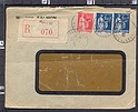 B2997 FRANCE Postal History 1935 REGISTERED SANT LOUIS NEW YORK