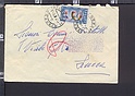 B4469 Italia Storia postale 1957 EUROPA Lire 25