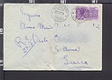 B4471 Italia Storia postale 1954 TASSE REDDITI Lire 25 BOLLO ANTIGNANO