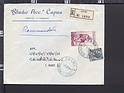 B3714 ITALIA storia postale 1961 GIOCHI OLIMPIADE Lire 110 SIRACUSANA Lire 5