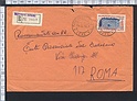 B1071 Storia Postale Italia 1961 CENTENARIO UNITA ITALIA - Busta Viaggiata RACCOMANDATA Isolato