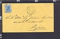 B4568 Italia Storia Postale 1873 REGNO 20 CENTESIMI DA LUGO A PESARO ANNULLO CIRCOLARE