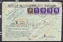 B4577 Italia Storia Postale 1935 STRISCIA di 4 REGNO Lire 50 e 30 RACCOMANDATA