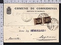 B7134 Italia Storia Postale 1945 IMPERIALE SENZA FASCI COMUNE DI CORRIDONIA MACERATA