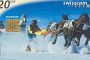 S1441 ANIMAL CAVALLI SULLA NEVE SKI HORSE SPORTS Taxcard Swiss 20 CHF (colla secca dietro)